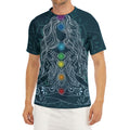 Bohemian Seven Chakras Print Men's Short Sleeve Rash Guard