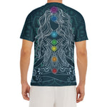 Bohemian Seven Chakras Print Men's Short Sleeve Rash Guard