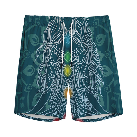 Bohemian Seven Chakras Print Men's Sports Shorts