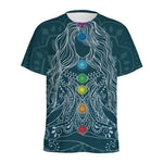 Bohemian Seven Chakras Print Men's Sports T-Shirt