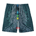 Bohemian Seven Chakras Print Men's Swim Trunks