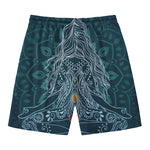 Bohemian Seven Chakras Print Men's Swim Trunks