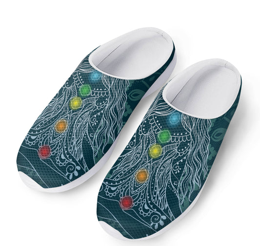 Bohemian Seven Chakras Print Mesh Casual Shoes