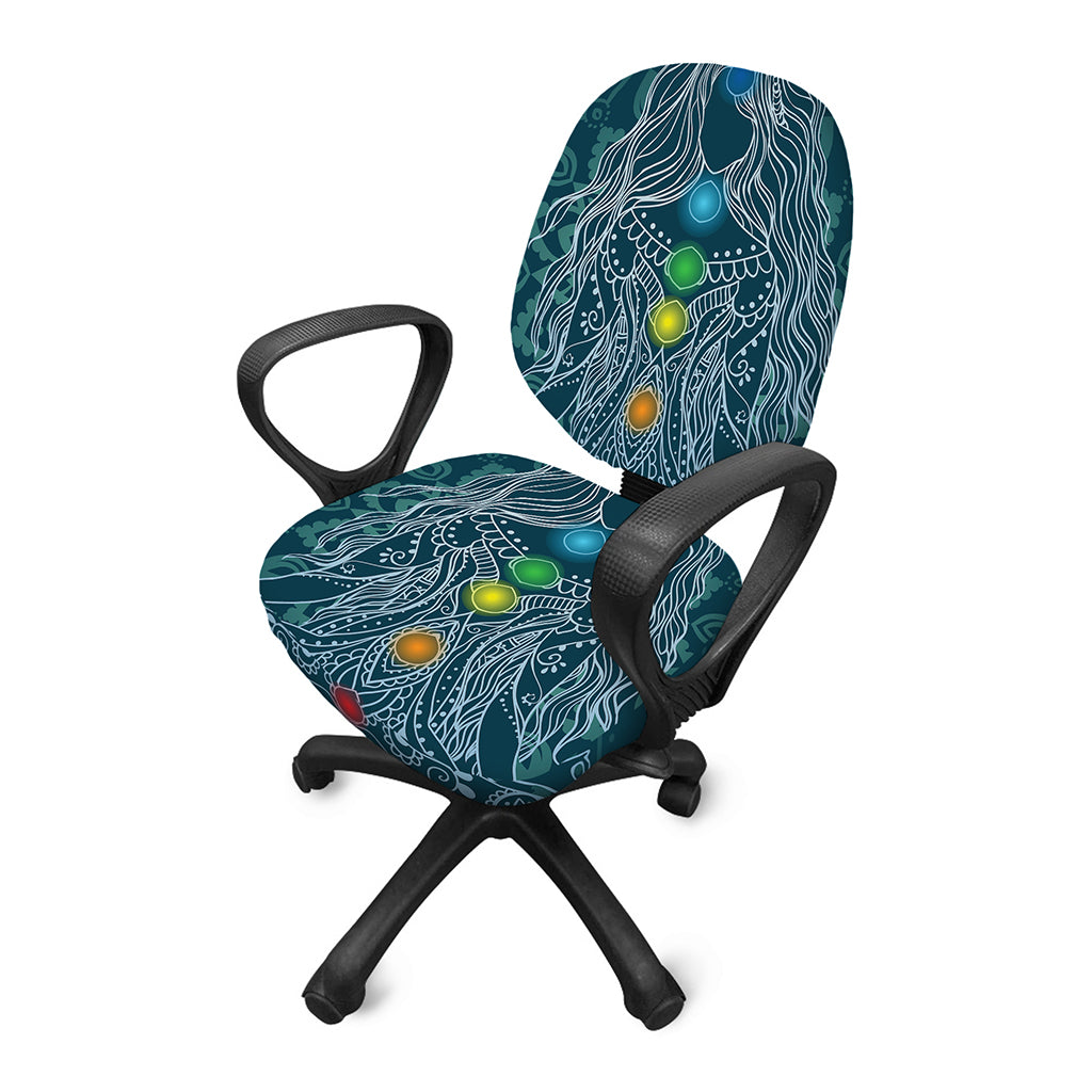 Bohemian Seven Chakras Print Office Chair Cover