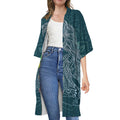 Bohemian Seven Chakras Print Open Front Beach Cover Up