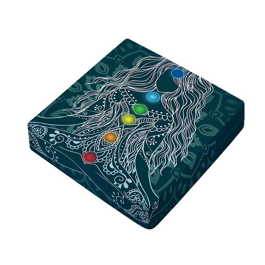 Bohemian Seven Chakras Print Outdoor Seat Cushion Cover