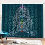 Bohemian Seven Chakras Print Pencil Pleat Curtains