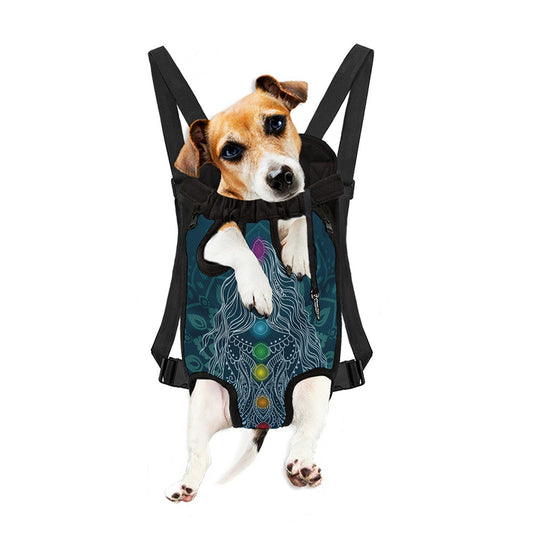 Bohemian Seven Chakras Print Pet Carrier Backpack