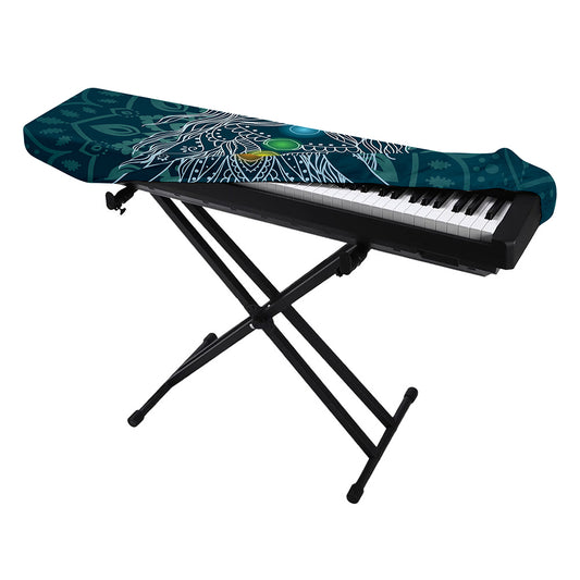 Bohemian Seven Chakras Print Piano Keyboard Cover