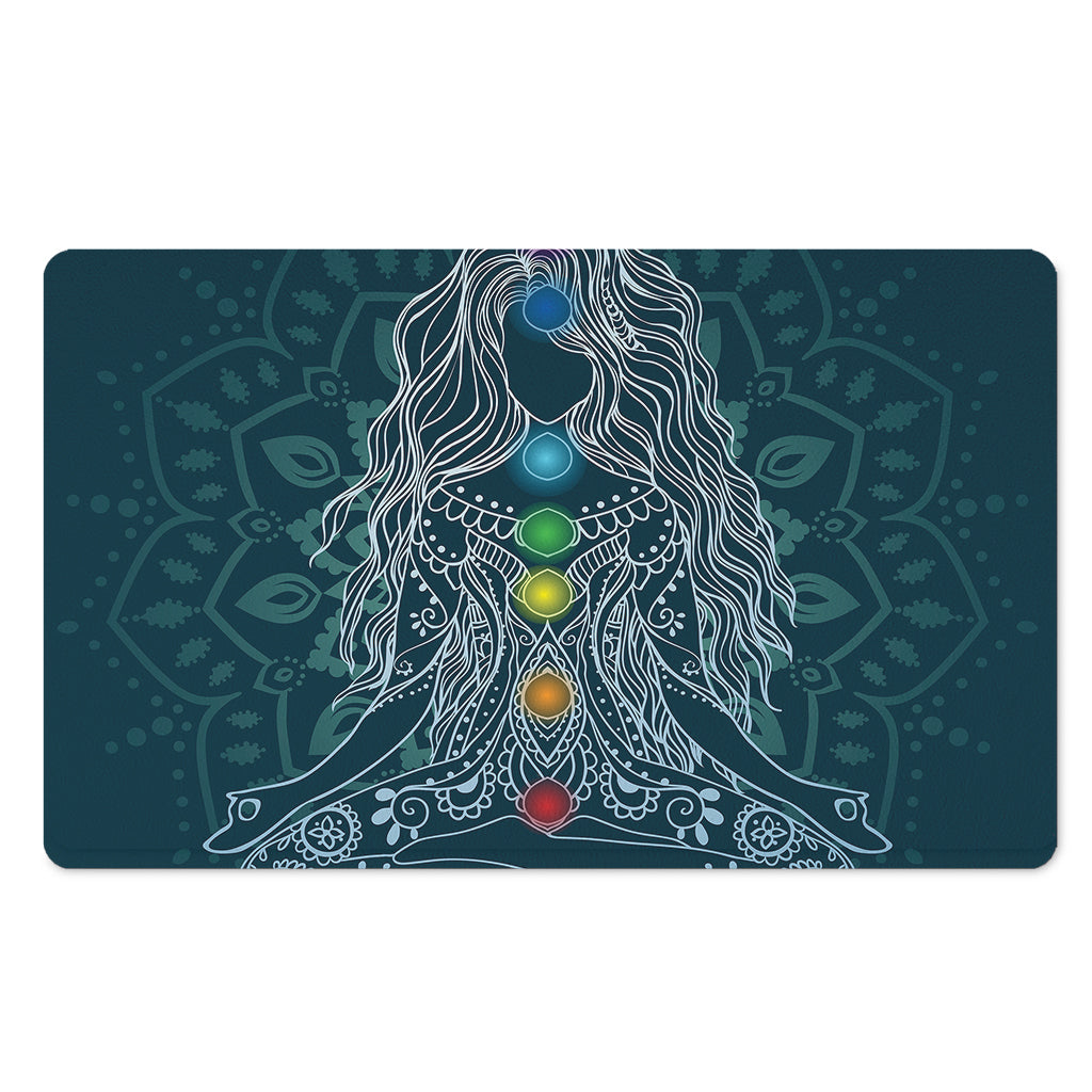 Bohemian Seven Chakras Print Polyester Doormat