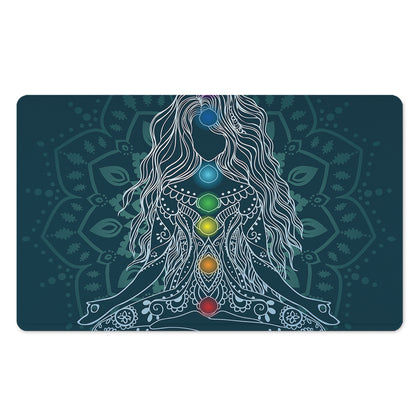 Bohemian Seven Chakras Print Polyester Doormat