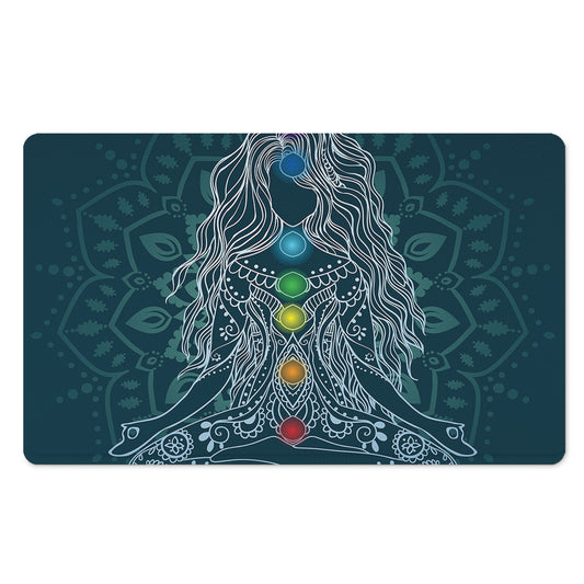 Bohemian Seven Chakras Print Polyester Doormat