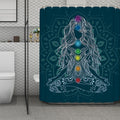 Bohemian Seven Chakras Print Polyester Shower Curtain