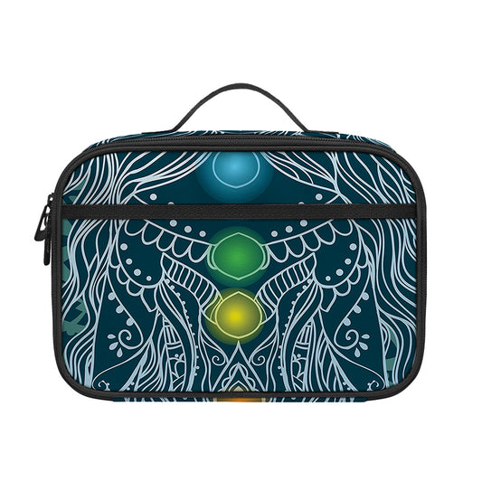 Bohemian Seven Chakras Print Portable Lunch Bag