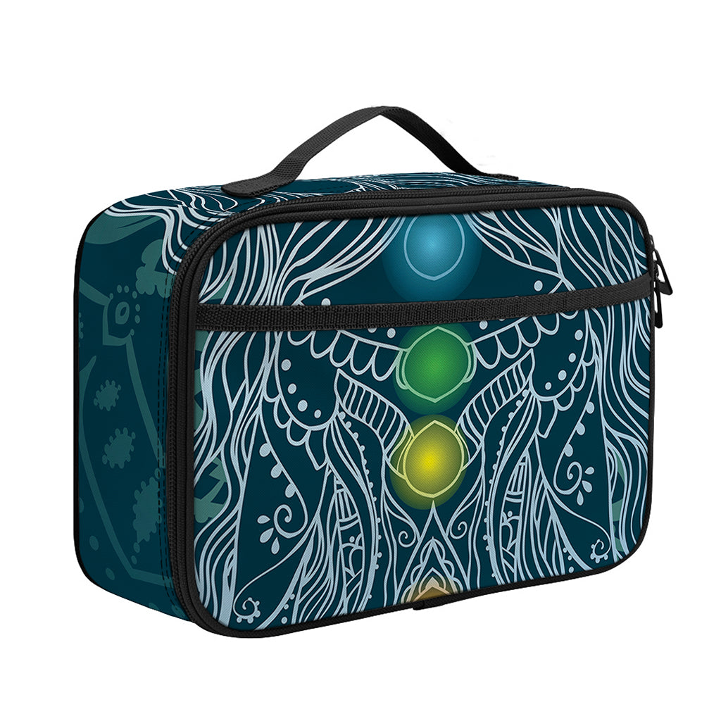 Bohemian Seven Chakras Print Portable Lunch Bag