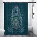 Bohemian Seven Chakras Print Premium Shower Curtain