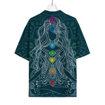Bohemian Seven Chakras Print Rayon Hawaiian Shirt