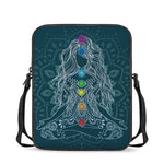 Bohemian Seven Chakras Print Rectangular Crossbody Bag