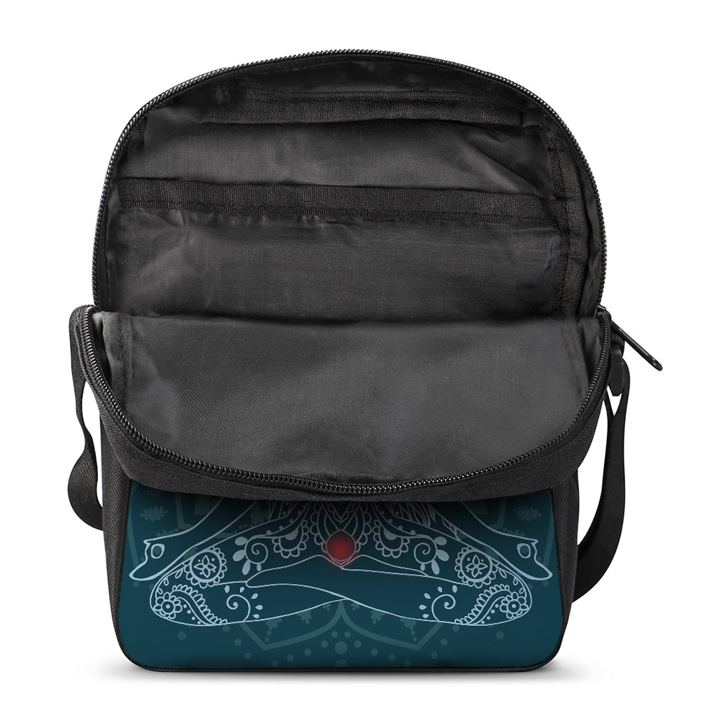 Bohemian Seven Chakras Print Rectangular Crossbody Bag