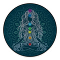 Bohemian Seven Chakras Print Round Floor Mat