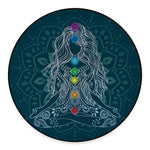 Bohemian Seven Chakras Print Round Floor Mat
