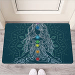 Bohemian Seven Chakras Print Rubber Doormat