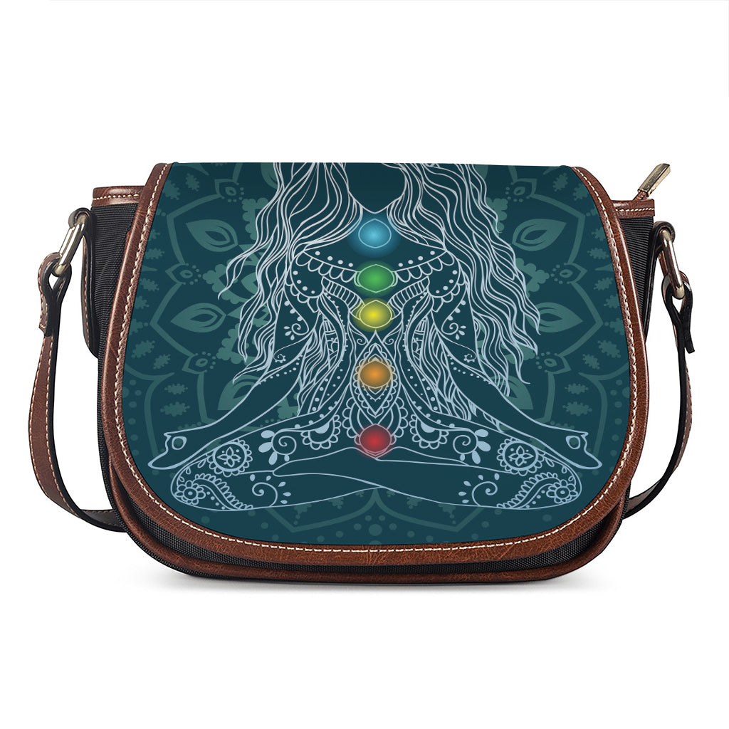 Bohemian Seven Chakras Print Saddle Bag