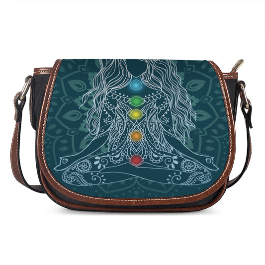Bohemian Seven Chakras Print Saddle Bag