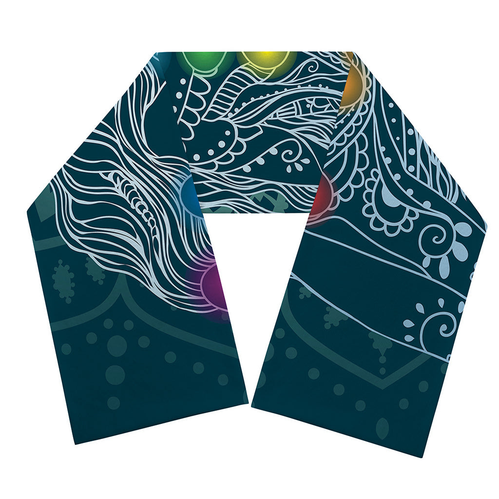 Bohemian Seven Chakras Print Scarf