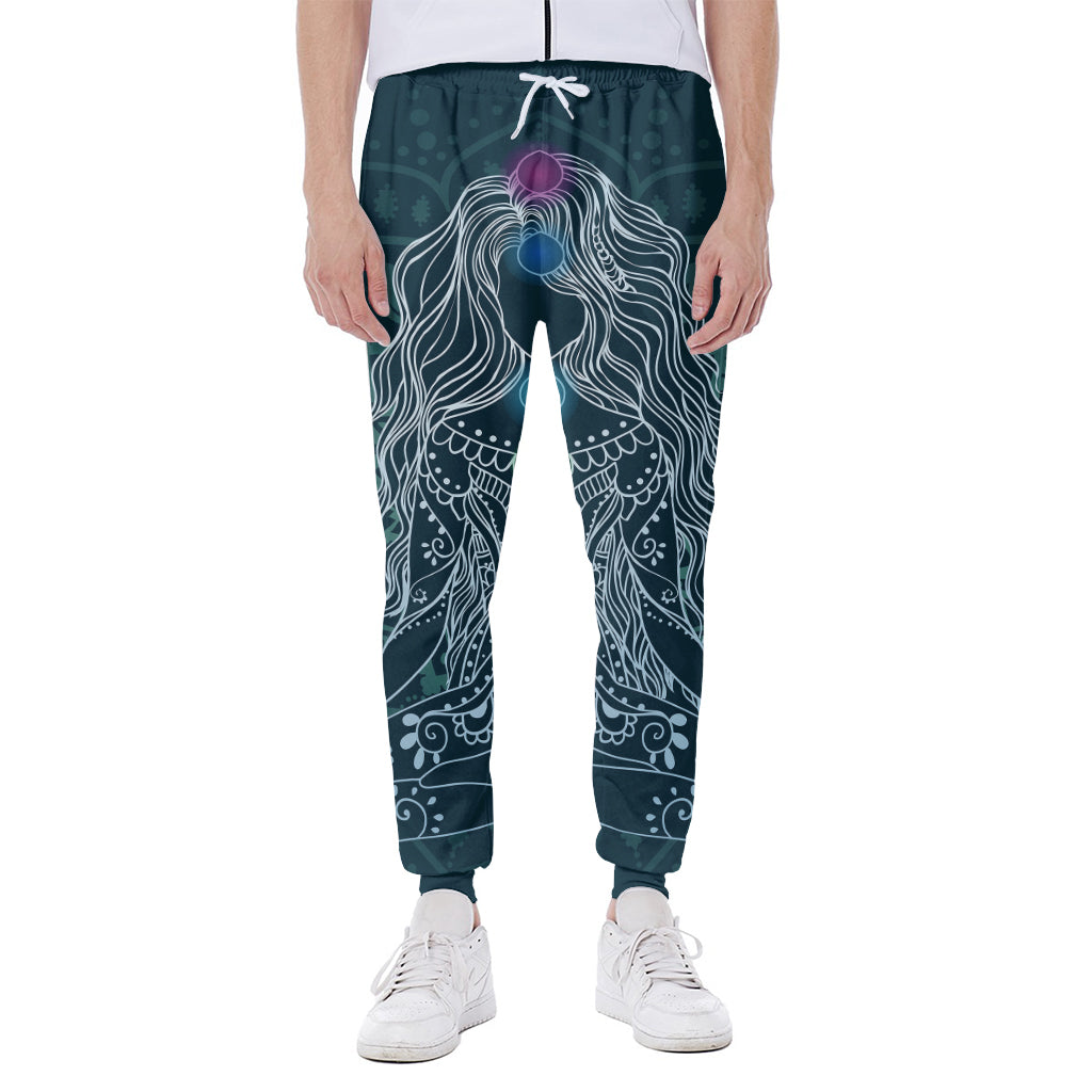 Bohemian Seven Chakras Print Scuba Joggers