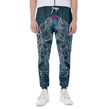 Bohemian Seven Chakras Print Scuba Joggers