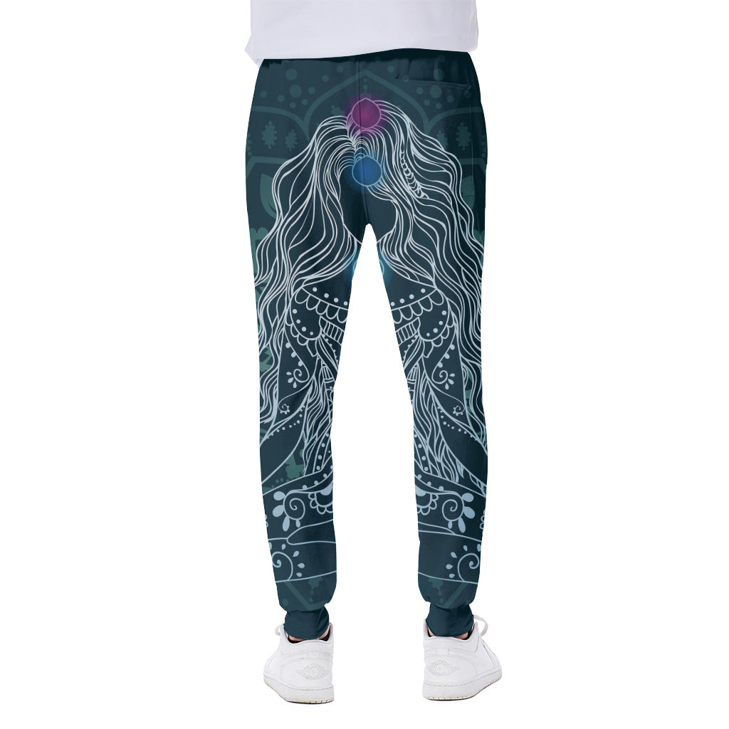 Bohemian Seven Chakras Print Scuba Joggers