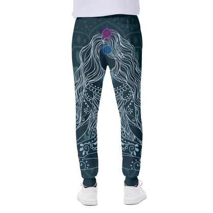 Bohemian Seven Chakras Print Scuba Joggers