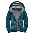 Bohemian Seven Chakras Print Sherpa Lined Zip Up Hoodie