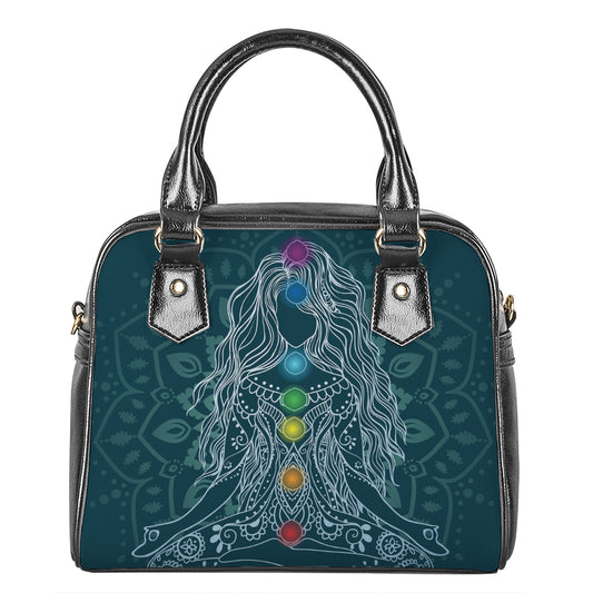 Bohemian Seven Chakras Print Shoulder Handbag