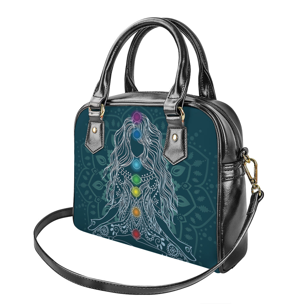Bohemian Seven Chakras Print Shoulder Handbag