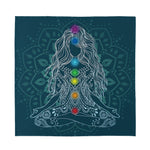 Bohemian Seven Chakras Print Silk Bandana