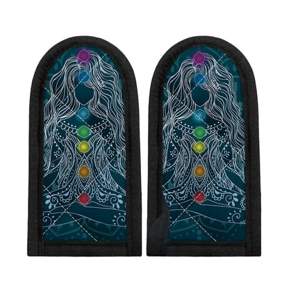 Bohemian Seven Chakras Print Skillet Handle Cover