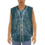 Bohemian Seven Chakras Print Sleeveless Baseball Jersey