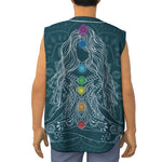 Bohemian Seven Chakras Print Sleeveless Baseball Jersey