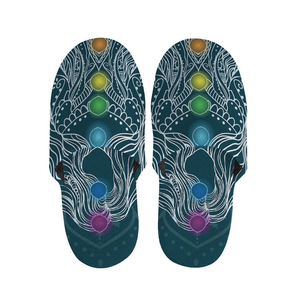 Bohemian Seven Chakras Print Slippers