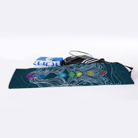 Bohemian Seven Chakras Print Sports Towel