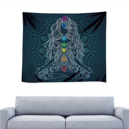 Bohemian Seven Chakras Print Tapestry