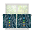 Bohemian Seven Chakras Print Tier Curtains