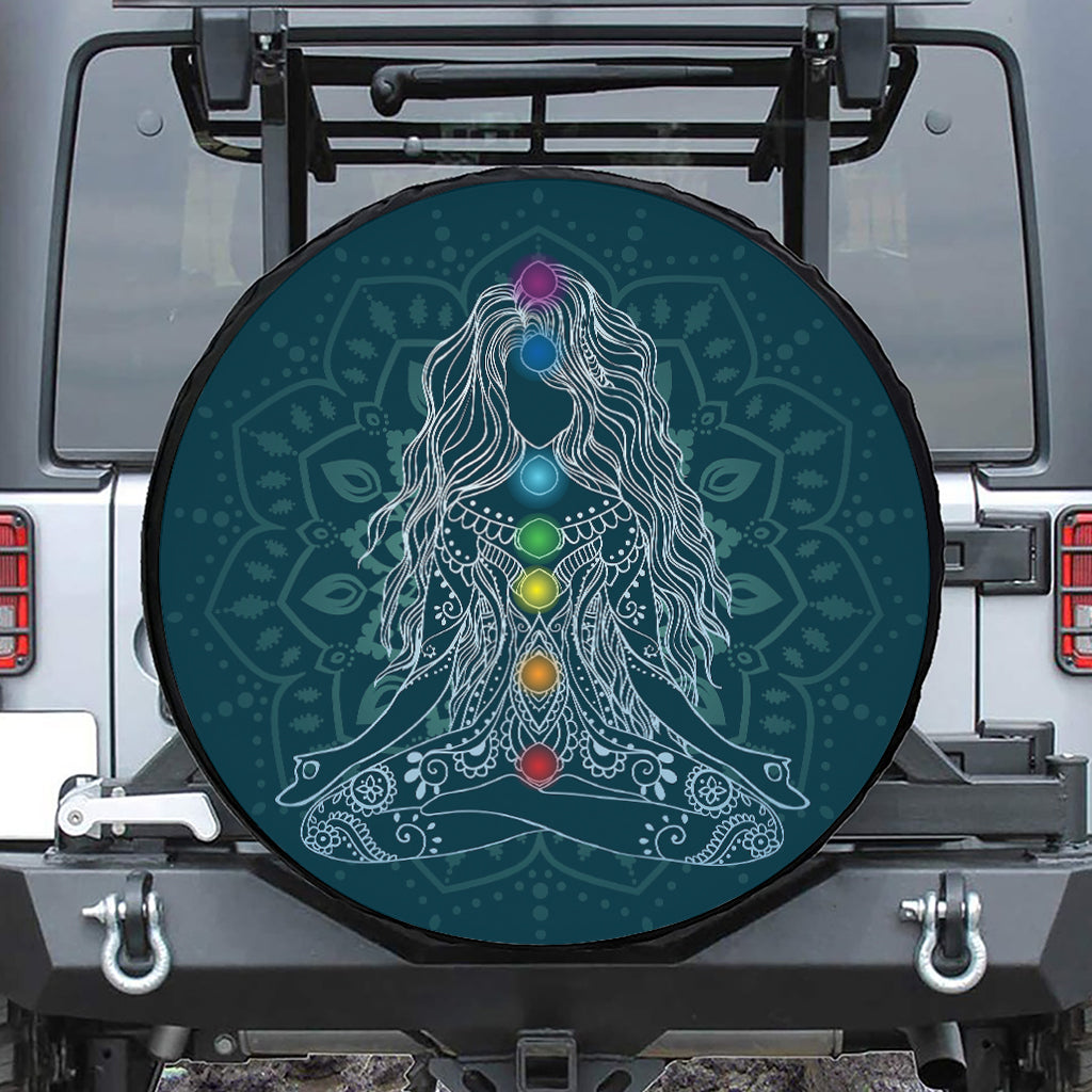 Bohemian Seven Chakras Print Tire Cover