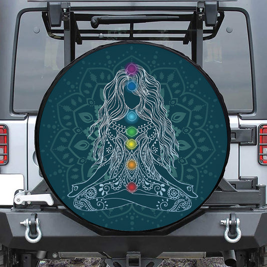 Bohemian Seven Chakras Print Tire Cover