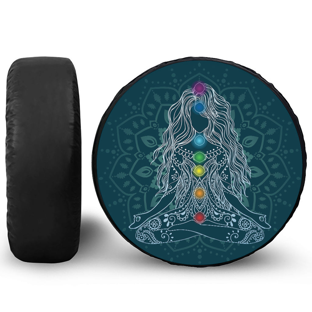 Bohemian Seven Chakras Print Tire Cover