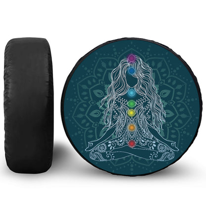 Bohemian Seven Chakras Print Tire Cover
