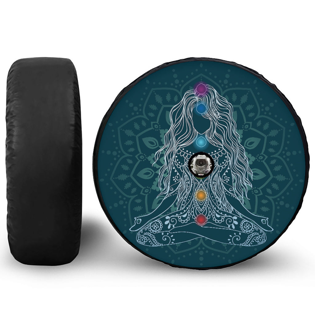 Bohemian Seven Chakras Print Tire Cover With Camera Hole