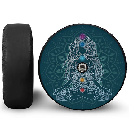 Bohemian Seven Chakras Print Tire Cover With Camera Hole